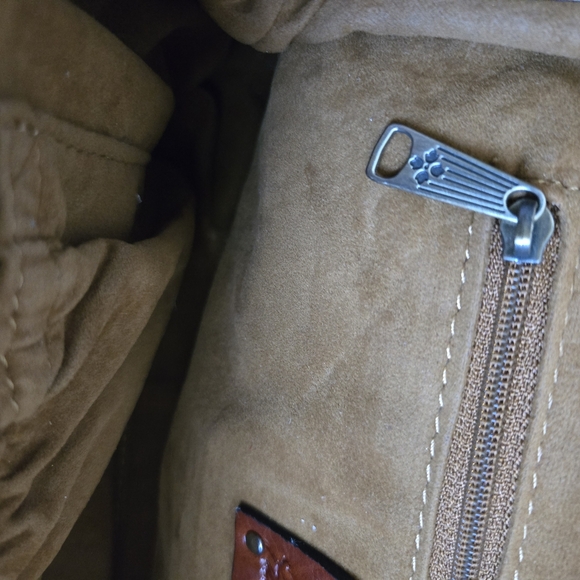 Patricia Nash Tan Crocodile-Embossed Satchel - Picture 6 of 10